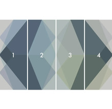 Vzor tapety s geometrickými tvary na čtyřech pruzích