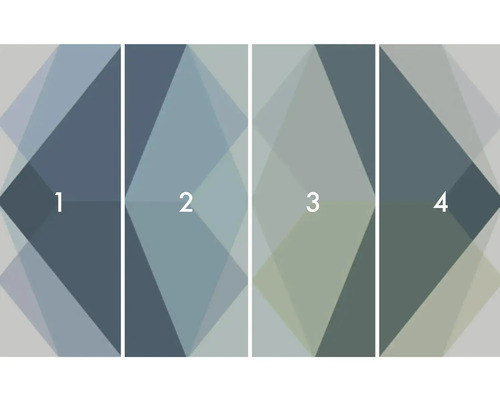 Vzor tapety s geometrickými tvary na čtyřech pruzích