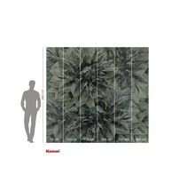 Fototapeta s grafickým motivem listů a údaji o velikosti