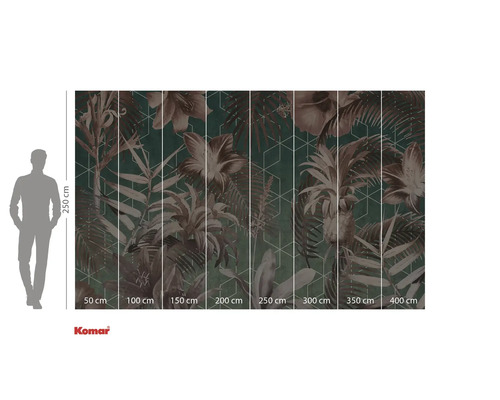 Fototapeta s rostlinnými motivy a údaji o velikosti