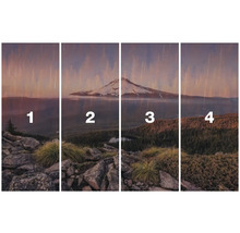 Čtyřdílná nástěnná malba s horským motivem