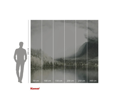 Fototapeta Komar s motivem jezera v mlze, včetně rozměrů