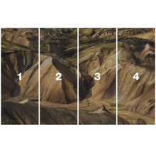 Čtyřdílný obraz krajiny hor