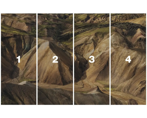 Čtyřdílný obraz krajiny hor