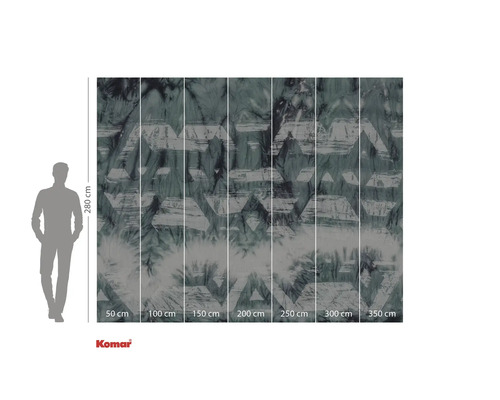 Komar fototapeta s abstraktním geometrickým vzorem a rozměry.