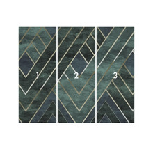 Vzor tapety s geometrickými tvary a mramorovou strukturou, třídílný