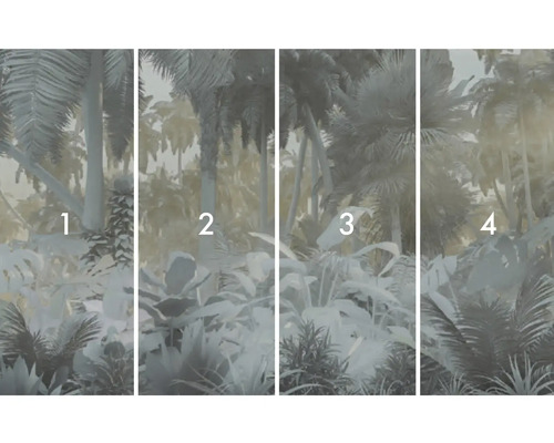 Čtyřdílná fototapeta s motivem džungle