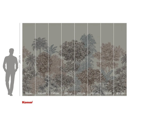 Fototapeta Komar s motivem džungle, rozměry 400 cm šířka x 280 cm výška