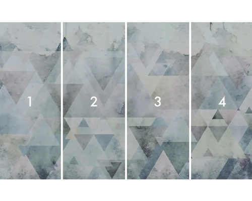 Čtyřdílná fototapeta s abstraktním trojúhelníkovým vzorem