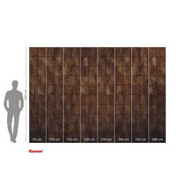 Fototapeta Komar s hnědým dlaždicovým vzorem a rozměry.