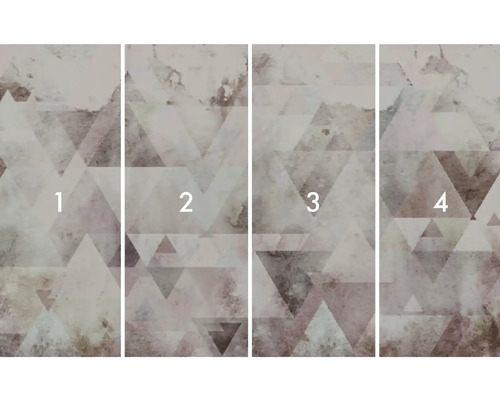 Čtyřdílná fototapeta s abstraktním trojúhelníkovým vzorem