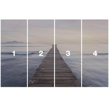 Čtyřdílná fototapeta s molem u moře