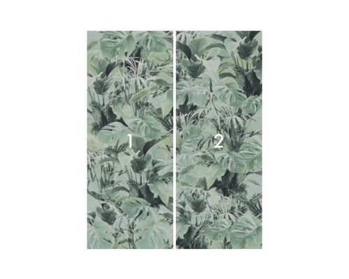 Tapeta s rostlinnými motivy, skládající se ze dvou pruhů