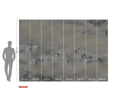 Komar fototapeta s motivy jeřábů a rozměry