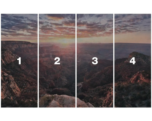 Čtyřdílný nástěnný obraz s motivem krajiny