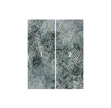 Dvoudílný vzor tapety s motivem rostlin