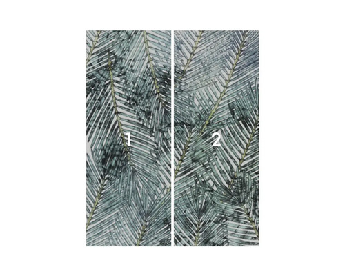 Dvoudílný vzor tapety s motivem rostlin