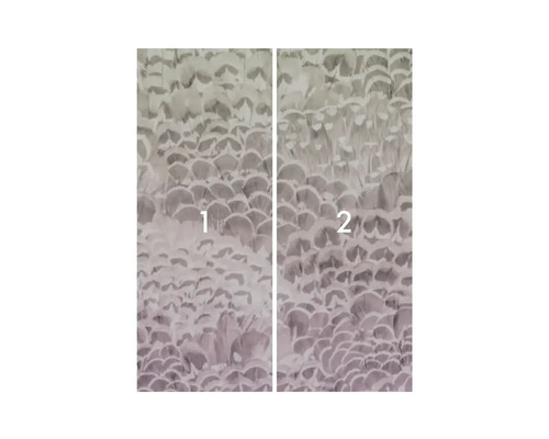 Vzor tapety s motivem peří, dva pruhy vedle sebe