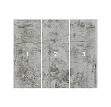 Třídílná fototapeta s motivem mapy světa