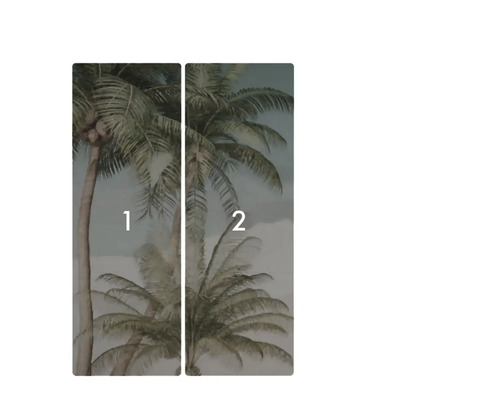 Foto tapeta ze dvou dílů s motivem palem pro dekoraci stěn