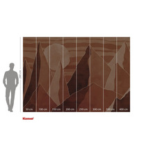 Fototapeta Komar s horským motivem a údaji o velikosti.