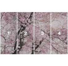 Čtyřdílná fototapeta s motivem třešňových květů