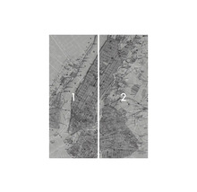 Fototapeta s plánem města New York, dvoudílná