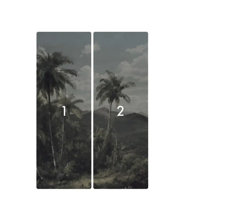 Dvoudílná tapeta s motivem palem