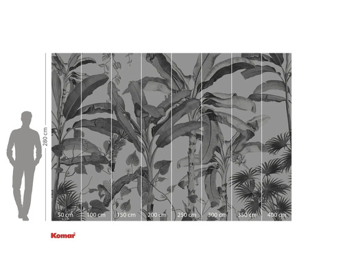 Fototapeta Komar s motivy džungle a údaji o velikosti