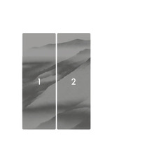 Dvoudílný nástěnný obraz s motivem hor