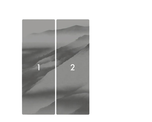 Dvoudílný nástěnný obraz s motivem hor