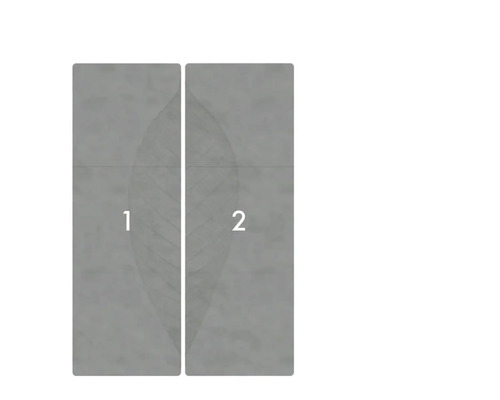 Dvoudílná tapeta s motivem listů