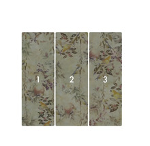 Tapeta se vzorem ptáků a rostlin, třídílná.