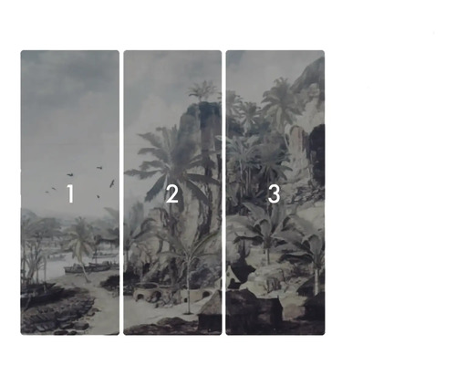 Třídílná fototapeta s motivem krajiny