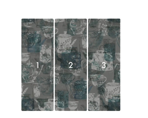 Tapeta s designem čajových konvic a šálků