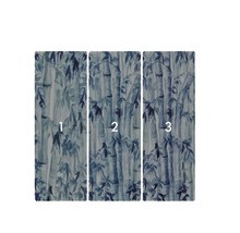 Třídílná fototapeta s bambusovým vzorem