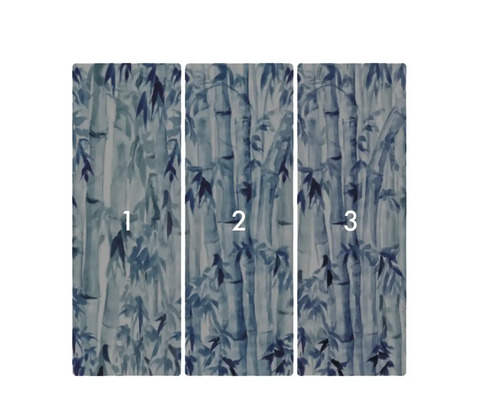 Třídílná fototapeta s bambusovým vzorem