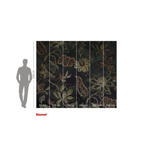 Fototapeta s květinovým vzorem a údaji o velikosti.