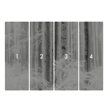 Čtyřdílná tapeta s motivem lesa a stromů