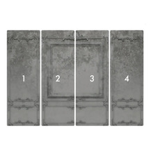 Čtyřdílná fototapeta se štukovými ornamenty a rámy