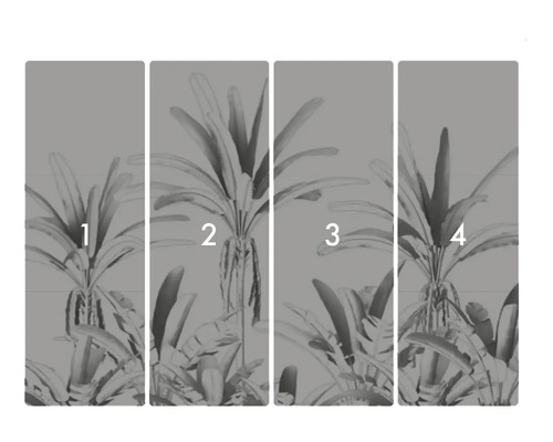 Čtyřdílná fototapeta s motivem rostlin