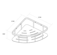 Rohová police o rozměrech 21 x 21 x 8 cm