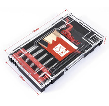 Sada šestihranných bitů Parttfield o rozměrech 170 mm x 100 mm x 27 mm