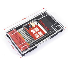 Sada pilových listů Pattfield v průhledné krabičce o rozměrech 170 mm x 100 mm x 27 mm