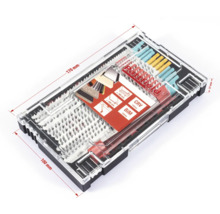Sada nástrojů Patfield v průhledné krabici s rozměry