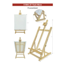 Dřevěný stolní malířský stojan s plátnem a rozměry