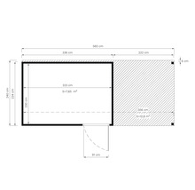 Výkres půdorysu s rozměry