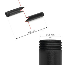 Obrázek prodlužovací trubky o délce 400 milimetrů a průměru 25 milimetrů