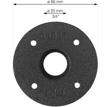 Trubková příruba, průměr 86 mm, vnitřní průměr 25 mm, závit 3/4 palce