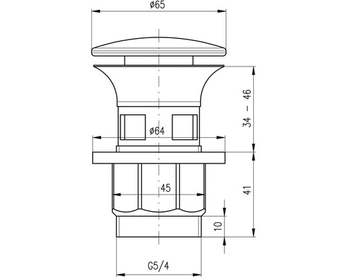 Technický nákres zdvihátka ventilu s rozměry